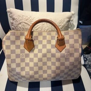 Authentic Louis Vuitton Speedy 30 Damier Azure